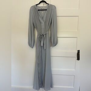 BCBGMaxAzria Blue Chiffon Gown + Matching Slip Dress Set — Barely Worn